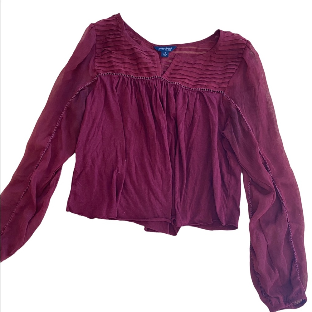 Lucky brand cropped long sleeve